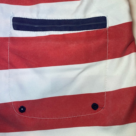 Rowdy Gentleman Men's Swim Trunks Red White Blue USA Flag Design XL - Picture 6 of 9